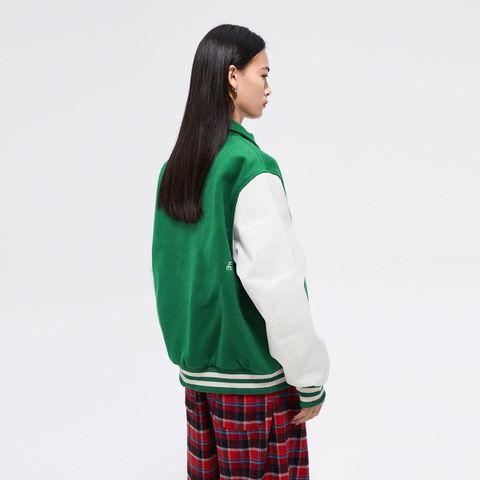 FMACM 10th Anniversary Embroidered Wool-Blend Leather-Patch American-Style Quilted Baseball Jacket