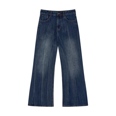 FMACM Bored and Mad 24AW Washed Scratch Textured Micro Silhouette Jeans