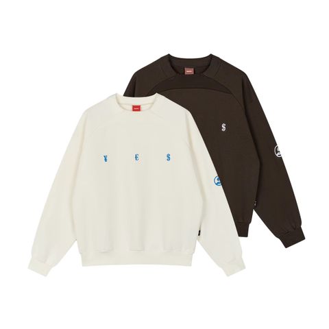 FMACM Bored and Mad 24AW “YES” Currency Symbol Sport Crew Sweatshirt