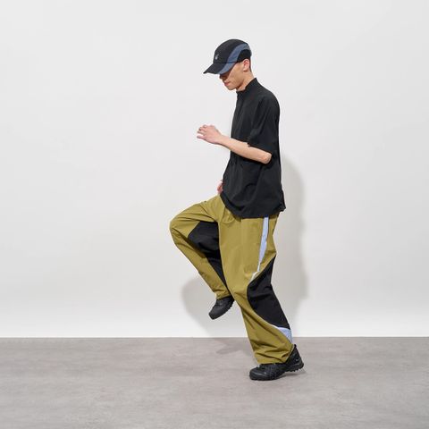 FMACM Curved-Panel Pleated Athletic Nylon Pants