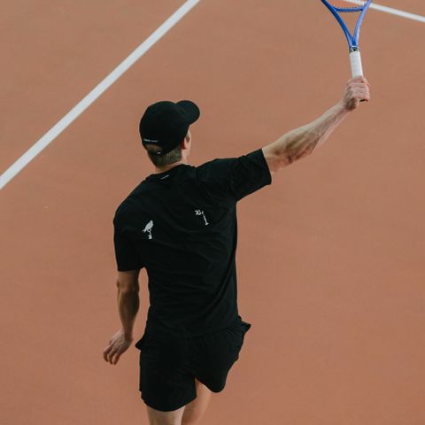 FMACM Micro-perforated Breathable Tennis and Running Short-Sleeved Top