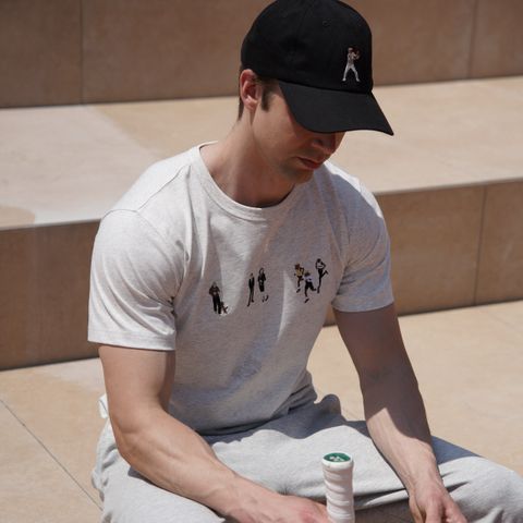 FMACM Character Embroidered Quick-Dry Short-Sleeved T-Shirt