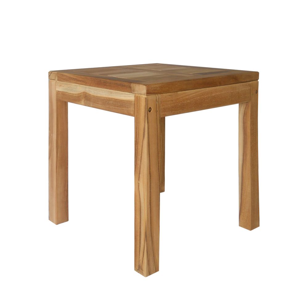 Mesa de teca, aprox. 50 x 50 cm, mesa de jardim, madeira maciça, mesa de jantar