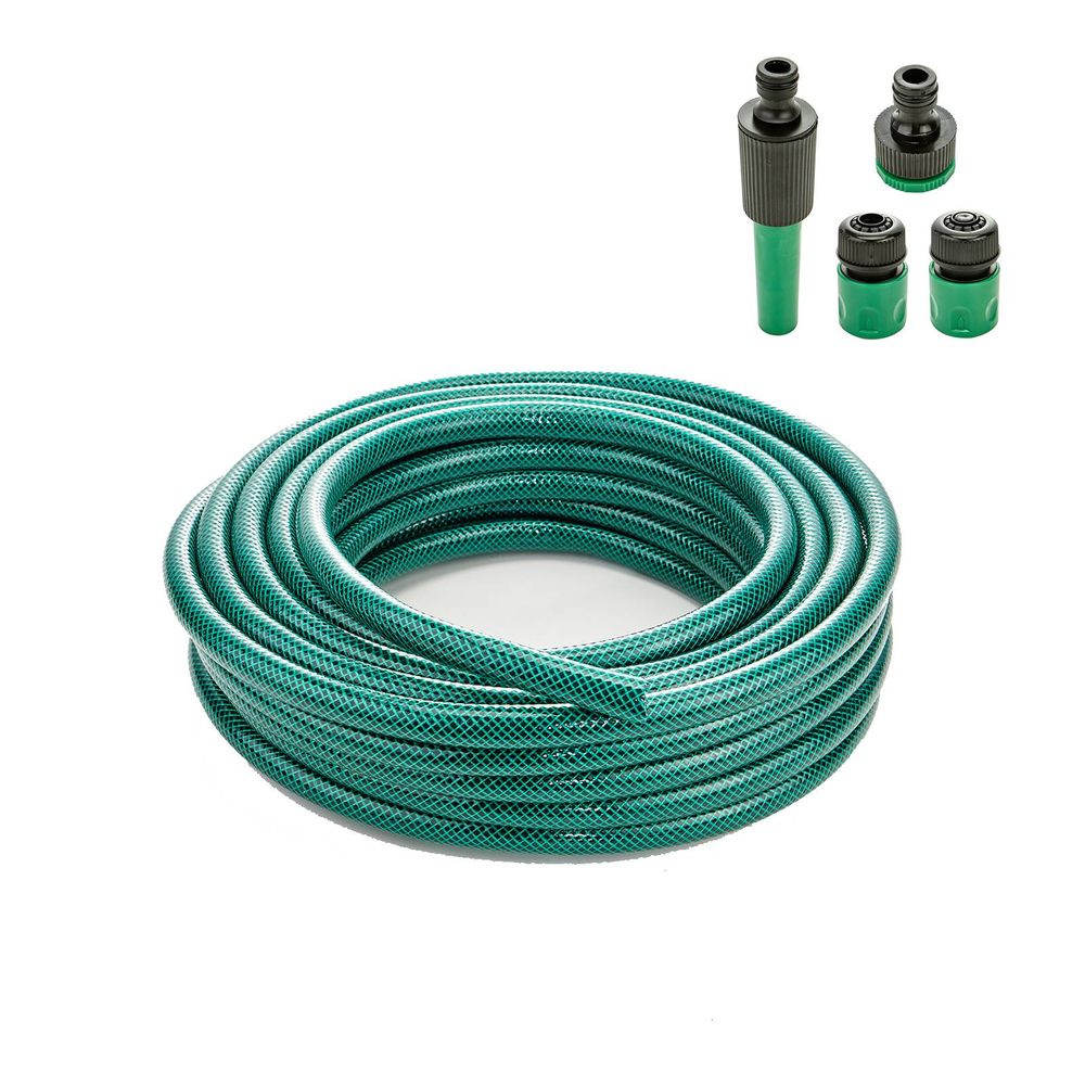 15M/50FT PVC Water Hose Set With Fittings and Spray Gun