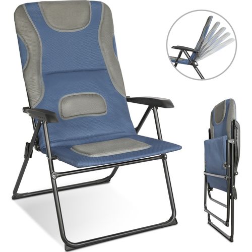 HOMECALL Cadeira dobrável acolchoada com encosto alto e largura extra de 5 degraus