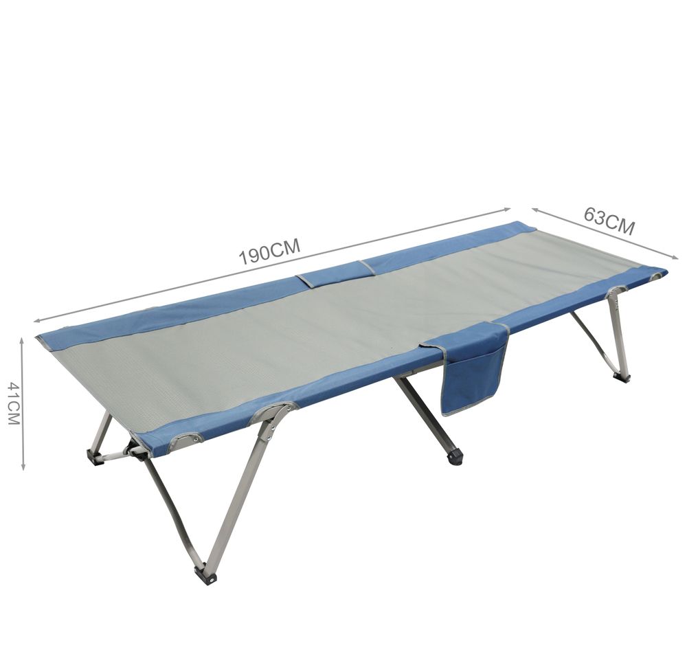 HOMECALL Camping Folding Bed - Grey/Blue