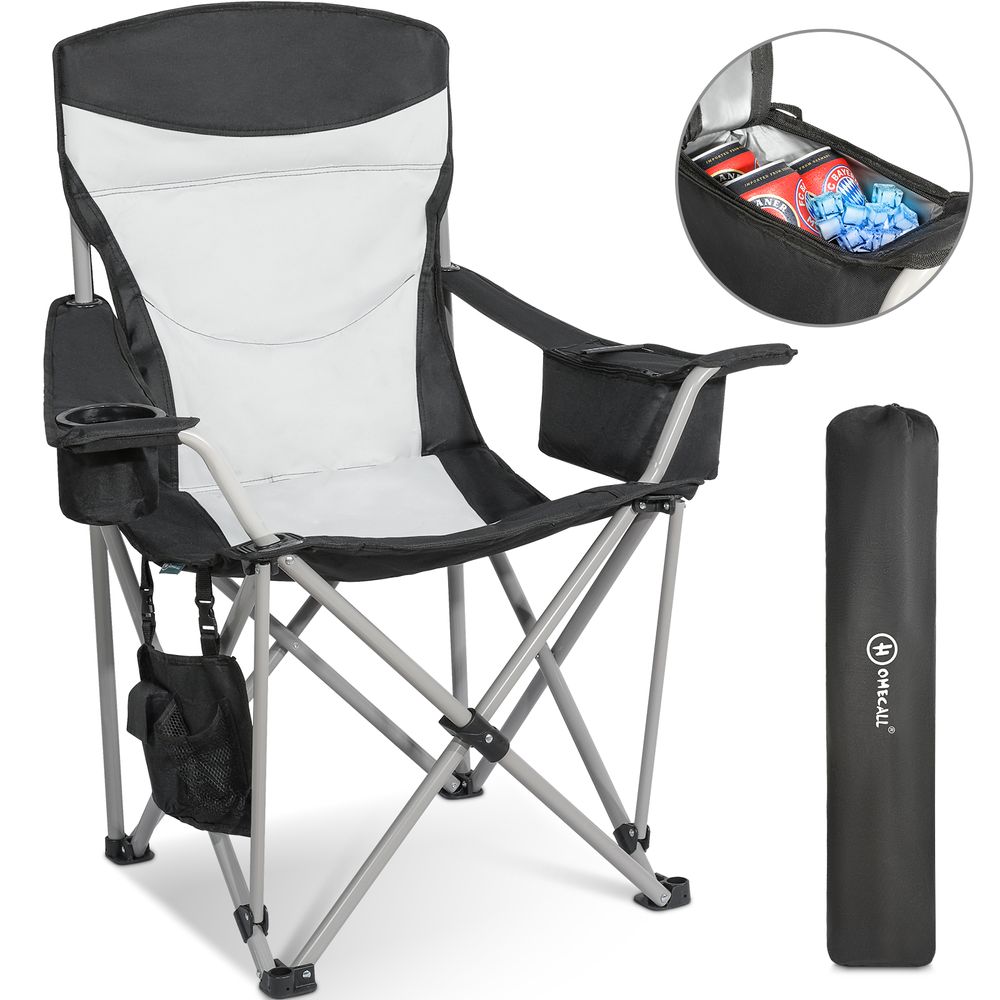 Luxus Camping Folding Chair With cooler Pocket And Magzine Bag