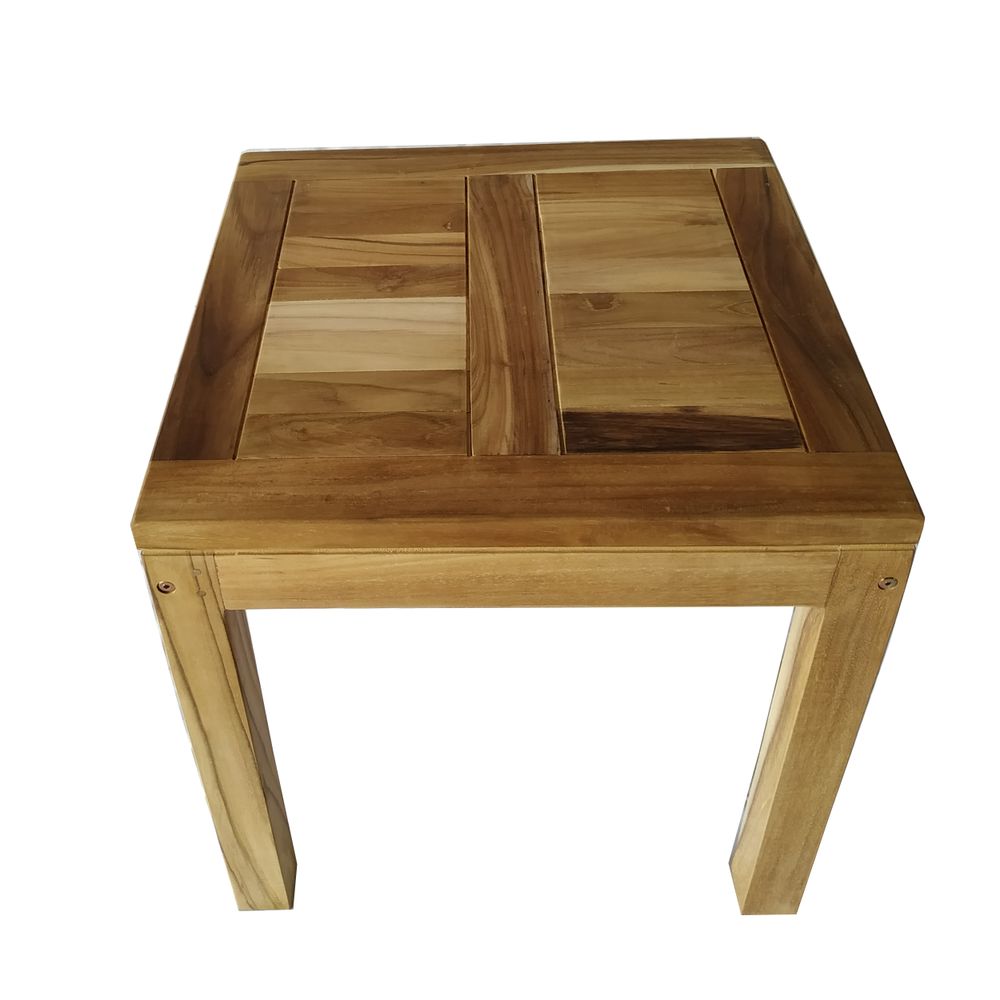 Teak table, approx. 50 x 50 cm, garden table, solid wood, dining table