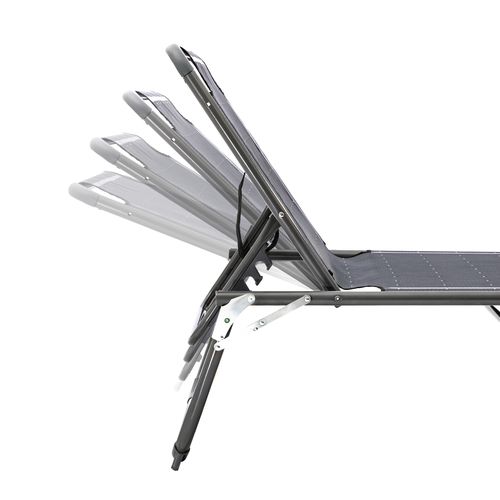 Folding sun lounger chair, 5-Level adjustable backrest