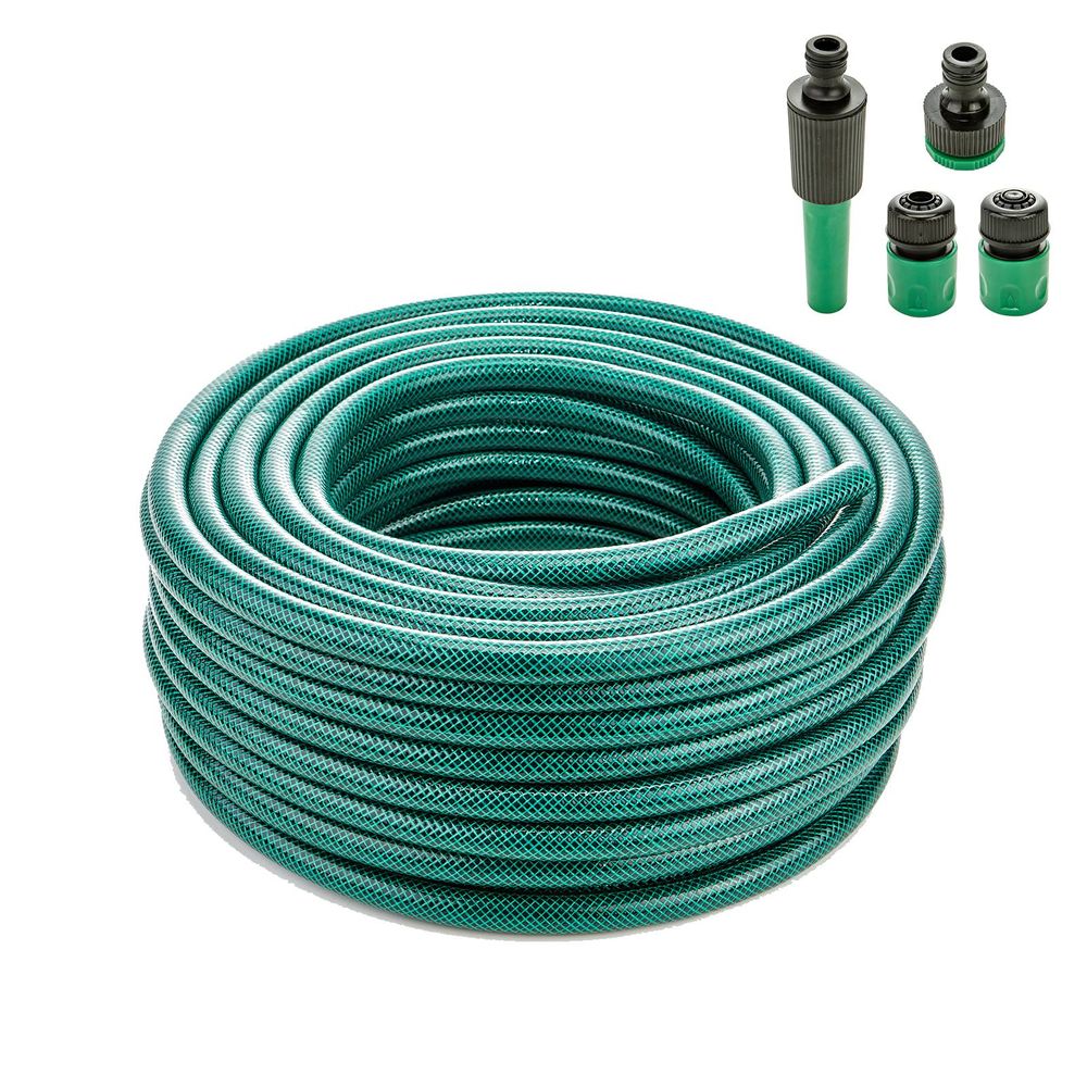 30M/100FT PVC Water Hose Set With Fittings and Spray Gun
