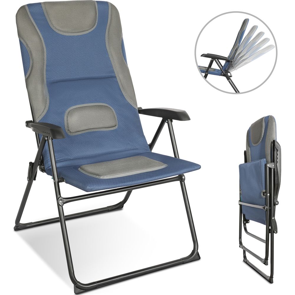 HOMECALL Extra High 5-Step Backrest Padded Folding Chair