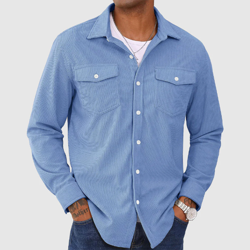 Men's corduroy shirt long-sleeved shirt thickened vintage shirt