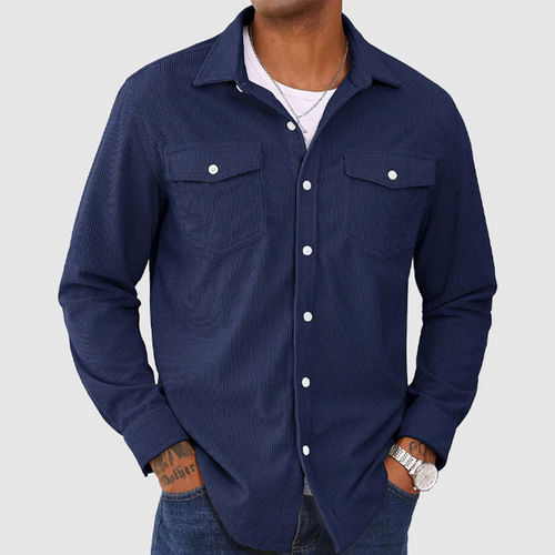 Men's corduroy shirt long-sleeved shirt thickened vintage shirt