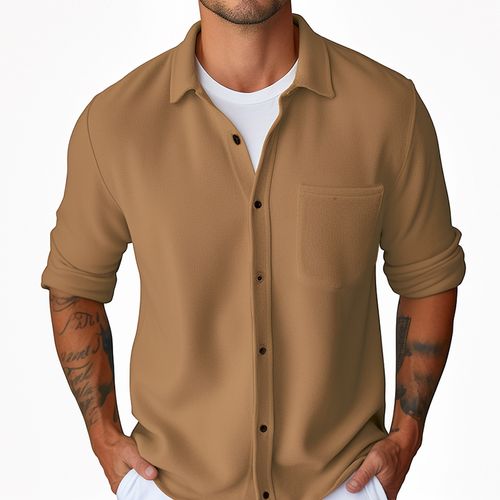 Men's Cotton Casual Long Sleeve Shirt