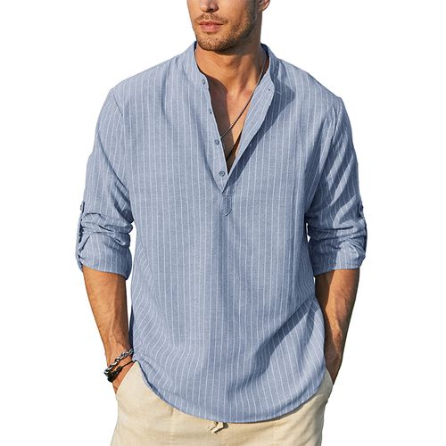 Men's Striped Long Sleeve Shirts