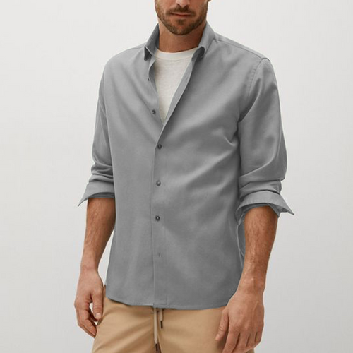 Men's casual cardigan long-sleeve shirt