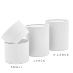 Eco friendly white paper hard packaging candle jar gift cylinder box 