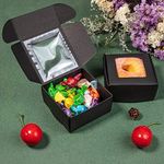 Easy To Fold Small Candy Snacks Corrugated Shipping Boxes With Clear Plastic Window