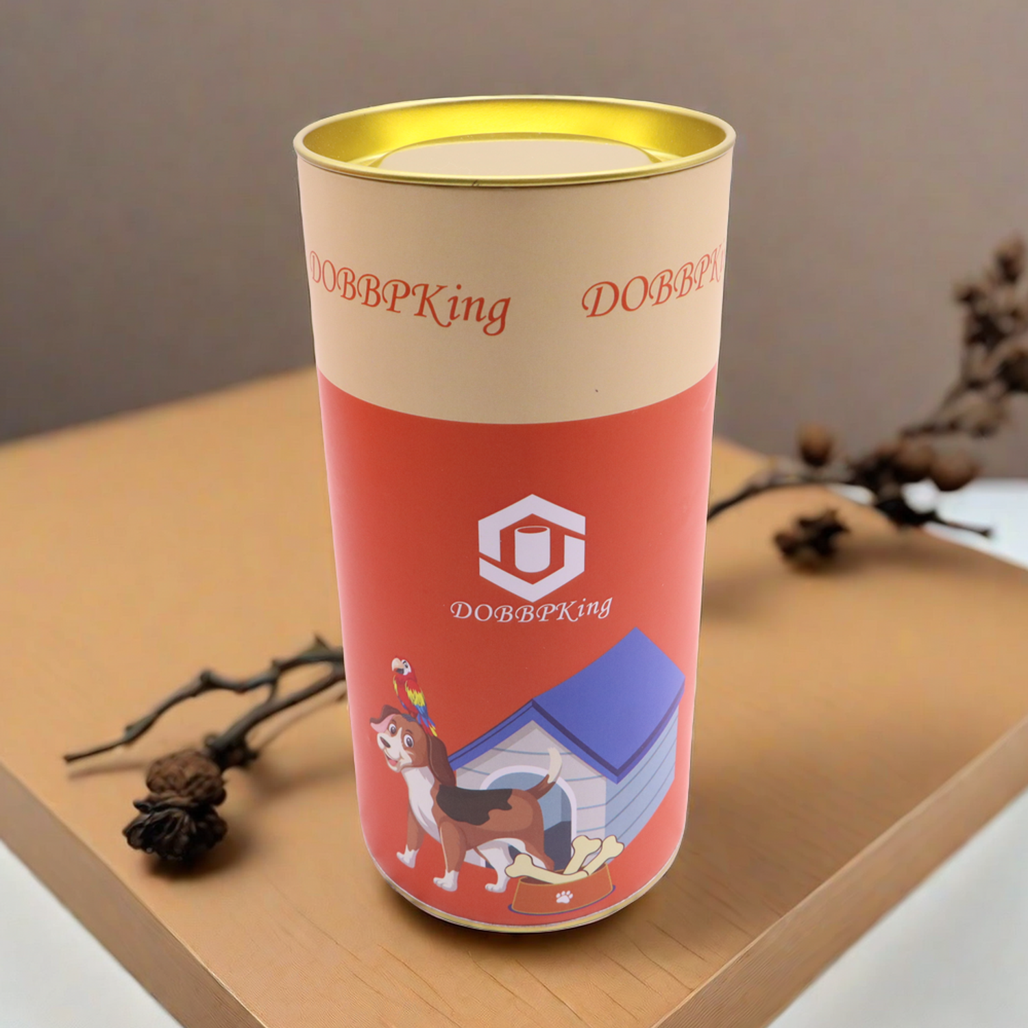 Food Grade Paper Tube Can Packaging for Pet Food Canister