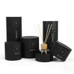 Black Kraft Round Empty Reed Diffuser Glass Bottle Paper Packaging Tube