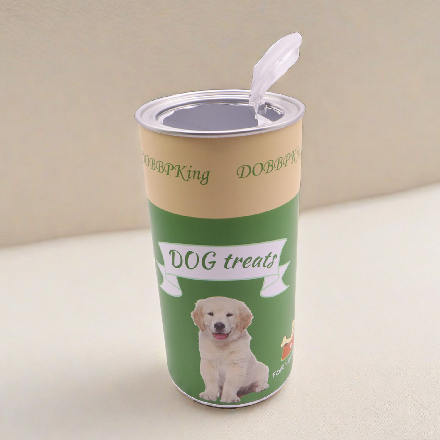 Pet Food Packaging in Recycled Cardboard Cylinder Tubes with Stamping and Vanishing
