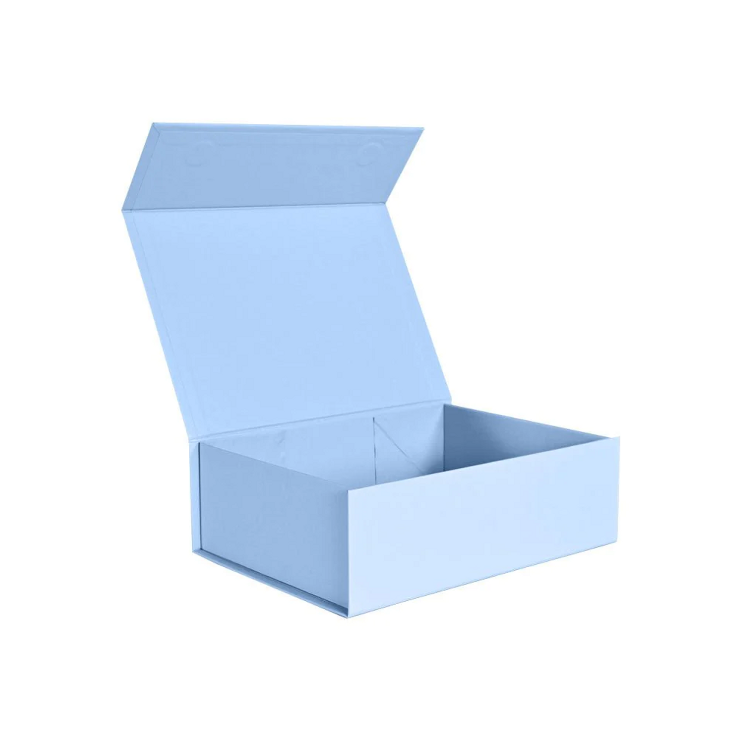 Blue Collapsible Flip Gift Wedding Cardboard Box With Magnetic Closure