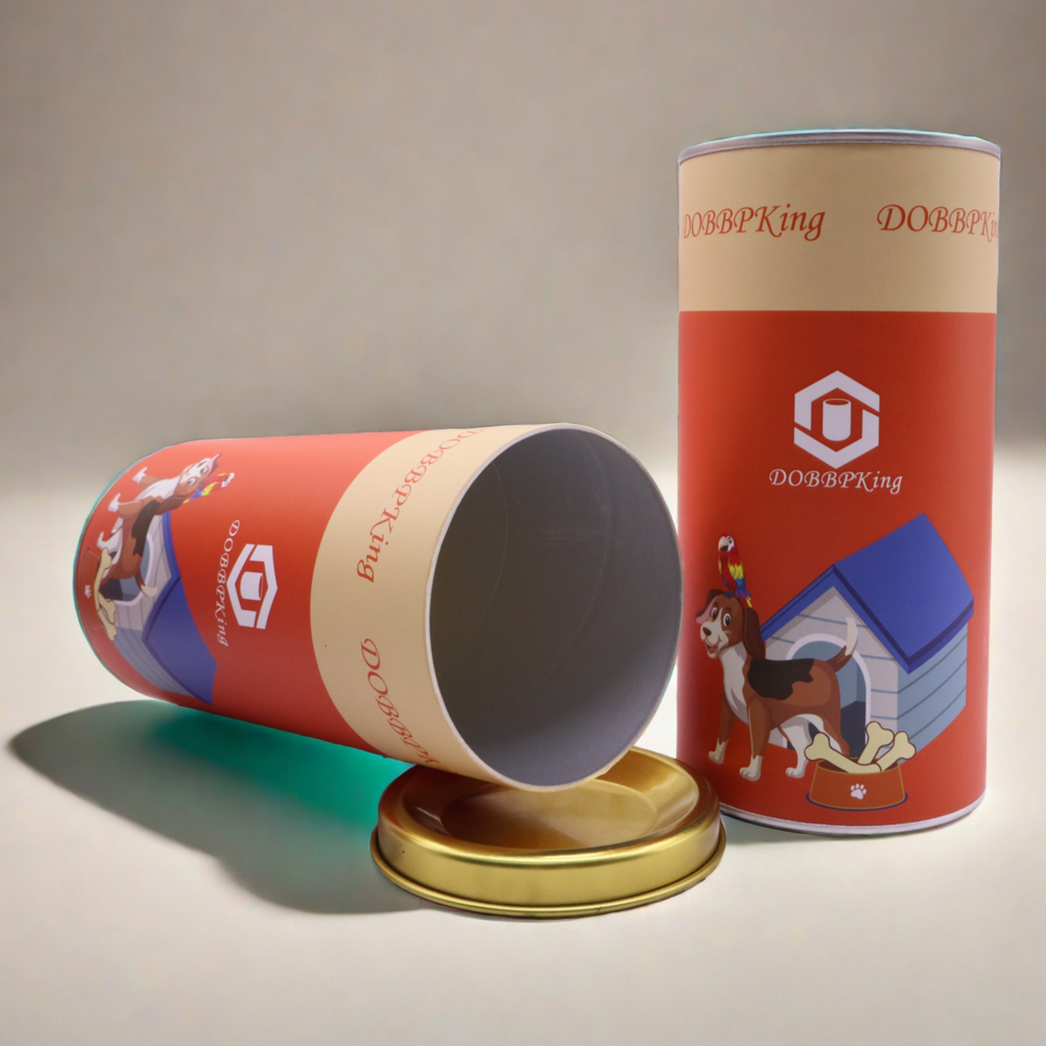 Round Airtight Paper Tube Can for Pet Food Packaging