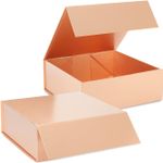 Orange Collapsible Flip Gift Wedding Cardboard Box With Magnetic Closure
