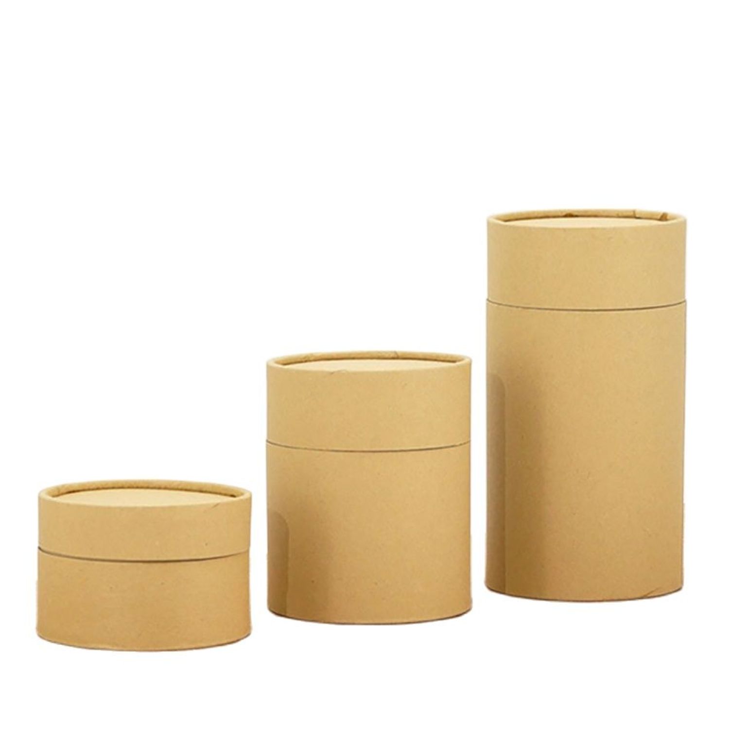 Various Sizes Recycled Round Kraft Skin Care Product Paper Packaging