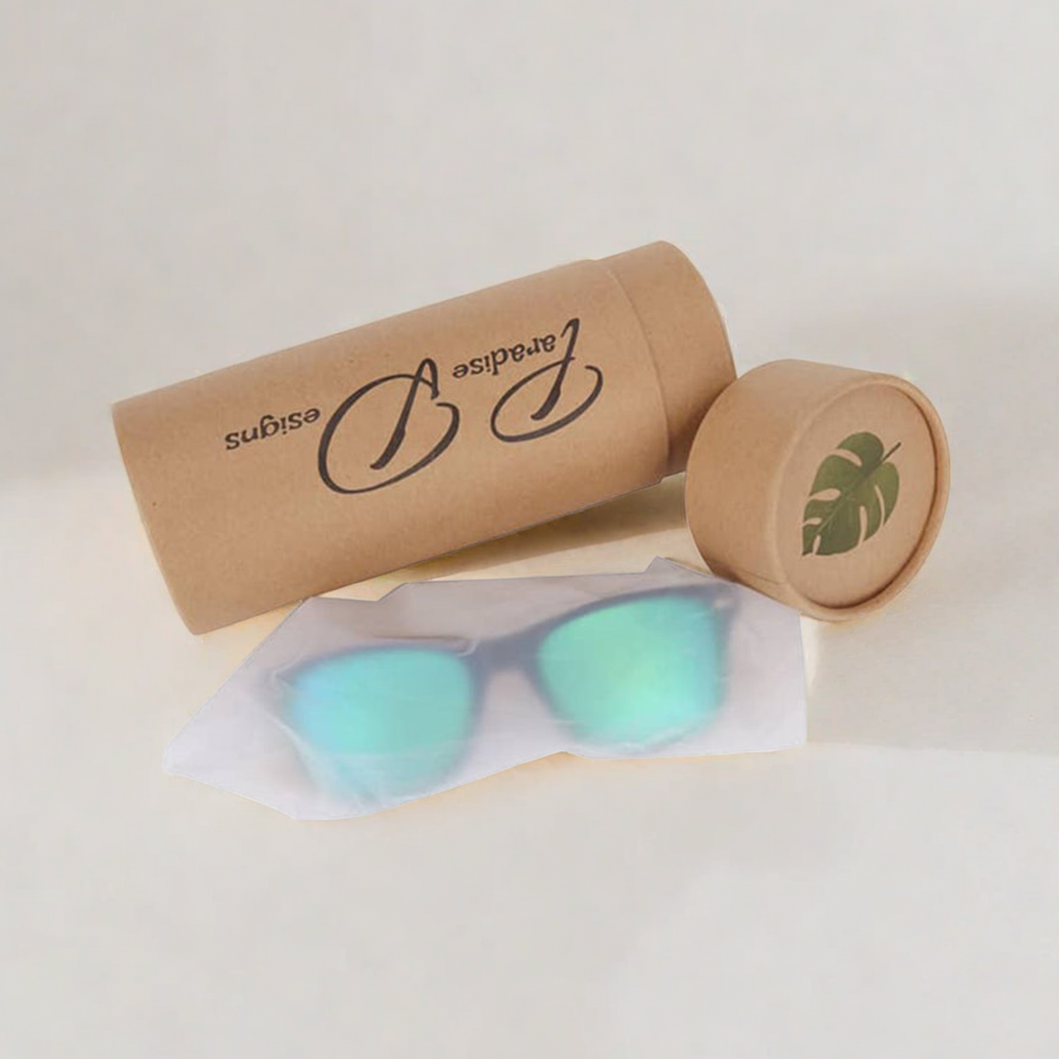 Custom Protect Eyewear Cylinder Container Kraft Sunglass Packaging Tube