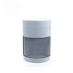 White Cardnoard Wrapping Paper Storage Cylinder Box With Pvc Windows