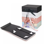 Luxury Foldable Magnetic Gift Box Apparel Packaging Box With Ribbon