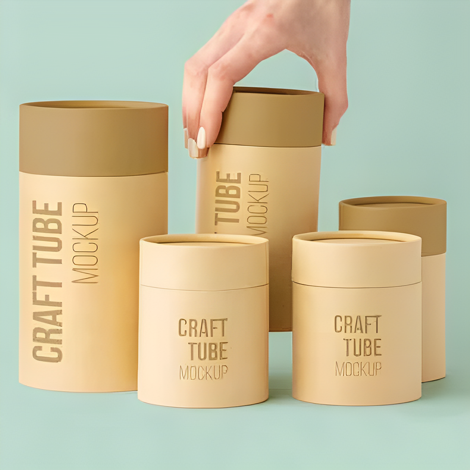 Silkscreen-Decorated Kraft Paper Tube Cylinder Ideal for Co