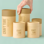 Silkscreen-Decorated Kraft Paper Tube Cylinder Ideal for Co