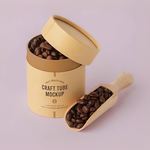 Silkscreen Printed Kraft Cylinder Paper Tube Container for Coffee and Tea

