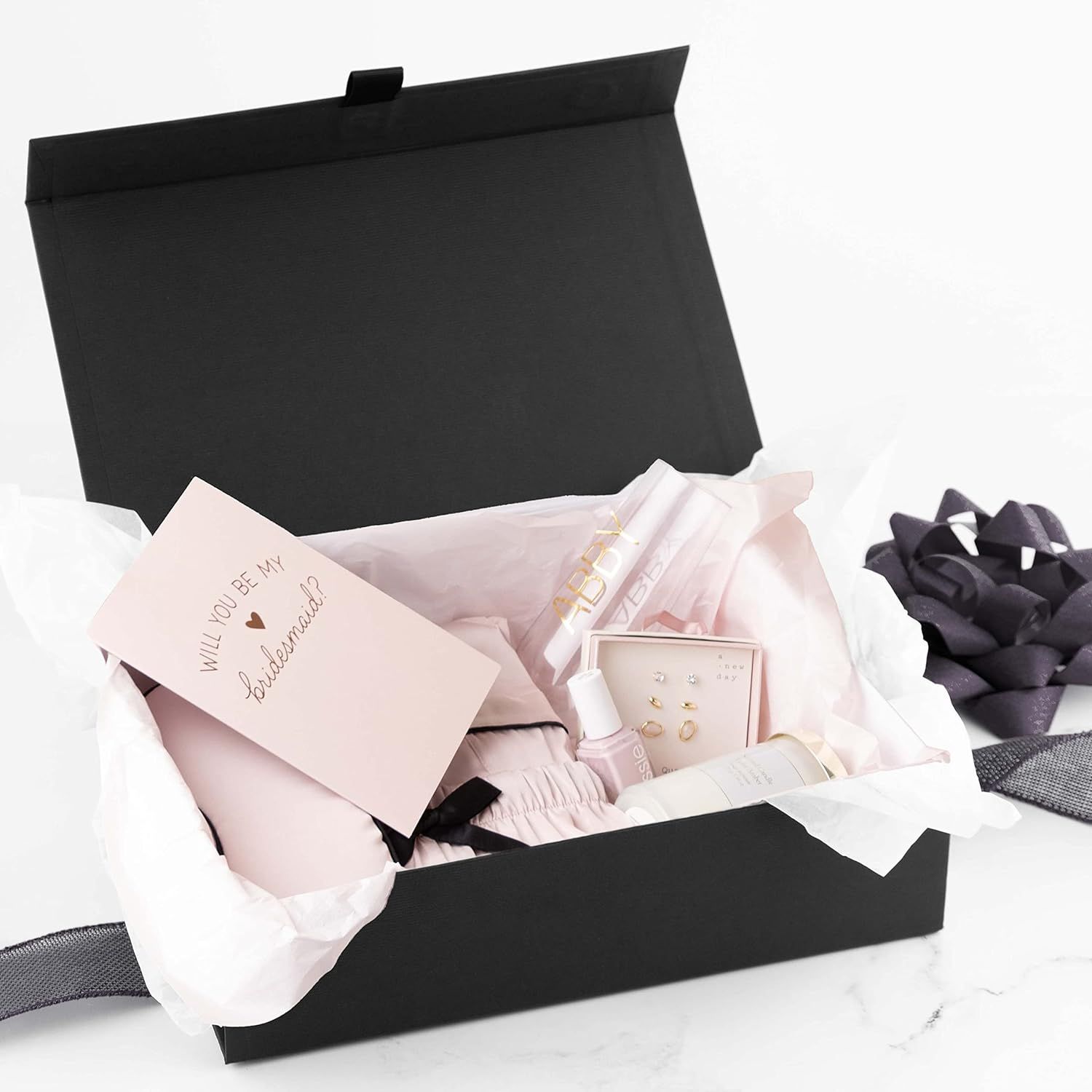 Luxury Foldable Magnetic Gift Box Apparel Packaging Box With Ribbon