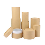 Various Sizes Recycled Round Kraft Skin Care Product Paper Packaging