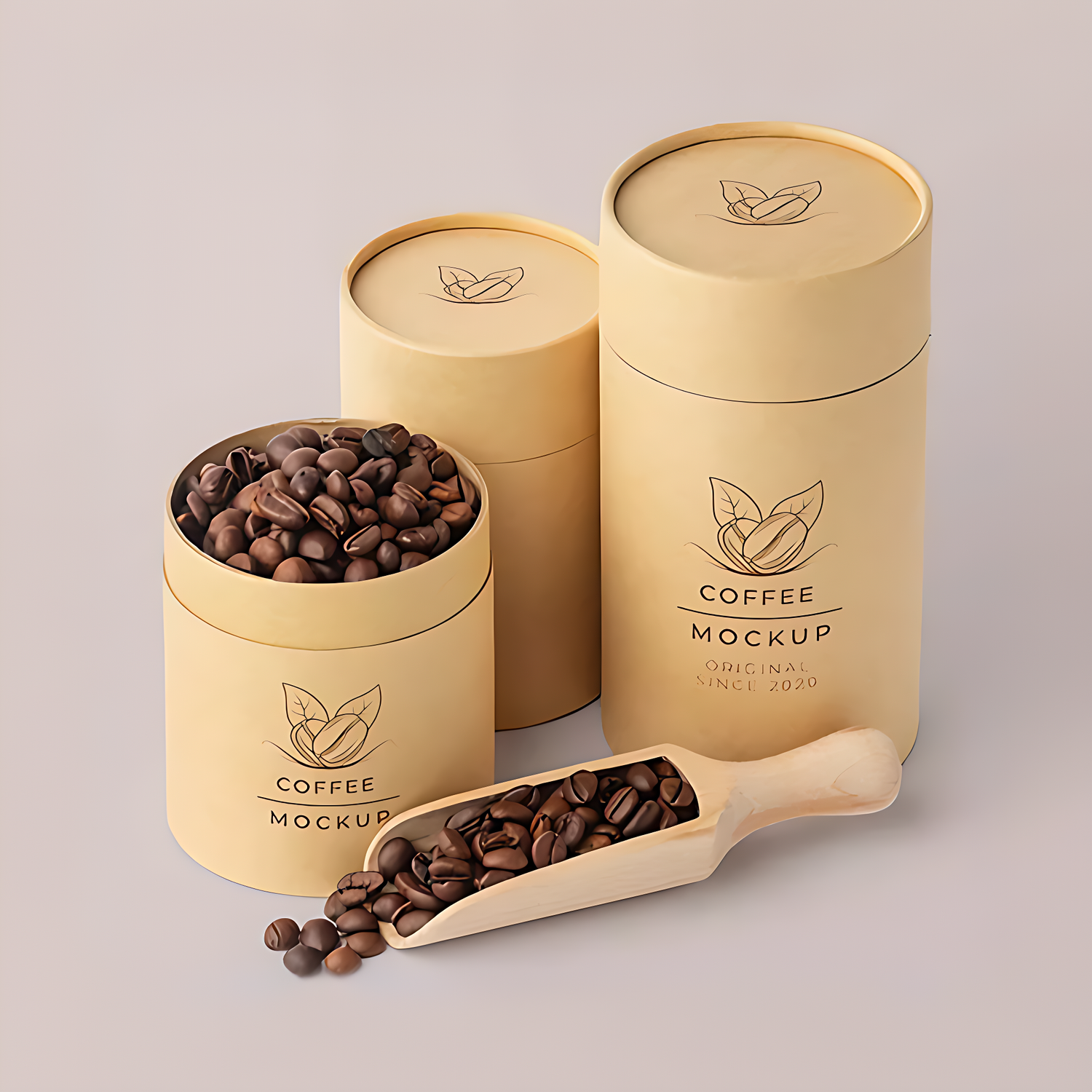 Eco-Friendly Silkscreen Printed Cylinder Paper Tube Container for Coffee Tea
