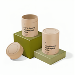 Eco-Conscious Airtight Paper Tube and Tin Cap for Cardboard Food Packaging Design