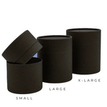 Black Cylinder Candle Tube Packaging Bronzing Cardboard Box For Candle Packaging