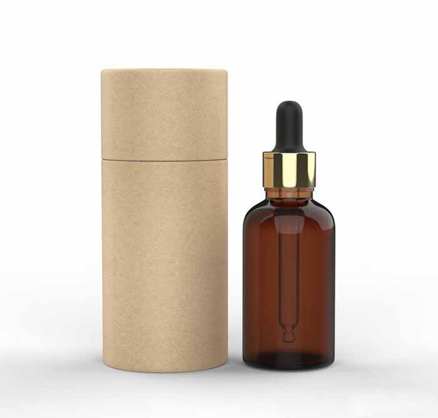 Biodegradable Kraft Dropper Bottle Packaging Cardboard Tube