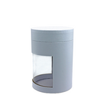 White Cardnoard Wrapping Paper Storage Cylinder Box With Pvc Windows