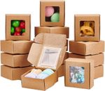 Easy To Fold Small Candy Snacks Corrugated Shipping Boxes With Clear Plastic Window