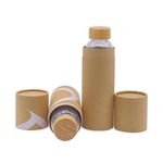 Custom Cylinder Shaped Kraft Paper Glass Bottle Packaging Gift Round Tube