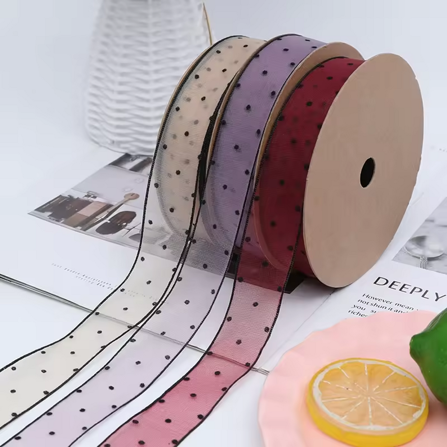 Blank Paperboard Ribbon Spools