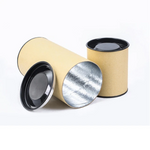 Aluminum Foil Interior Cardboard Packaging Tube for Food with Matching Lid