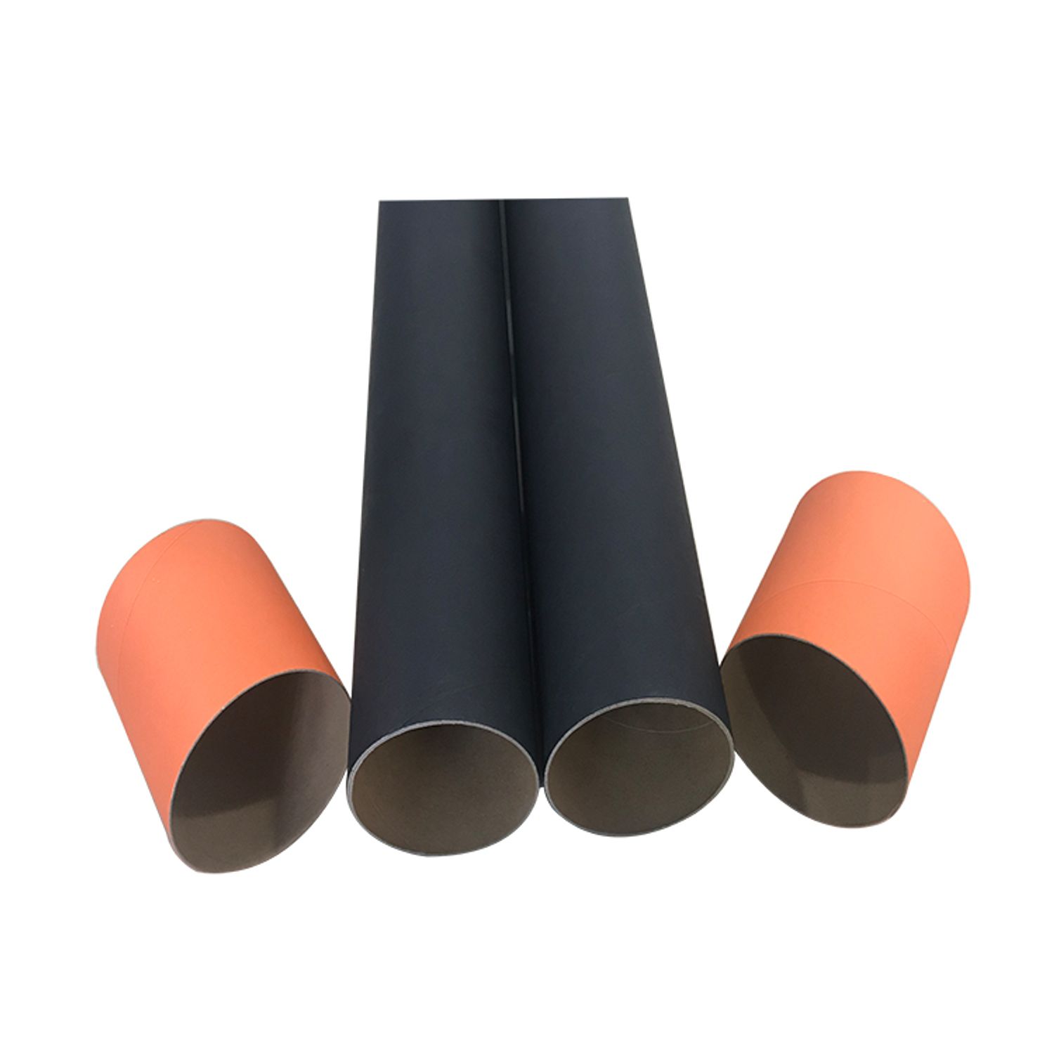 Custom Made A3 A4 A5 Large Cardboard Postal Tubes Long Black Poster Tube