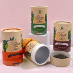 Biodegradable Cardboard Cylinder Packaging for Fresh Green Tea Leaves
