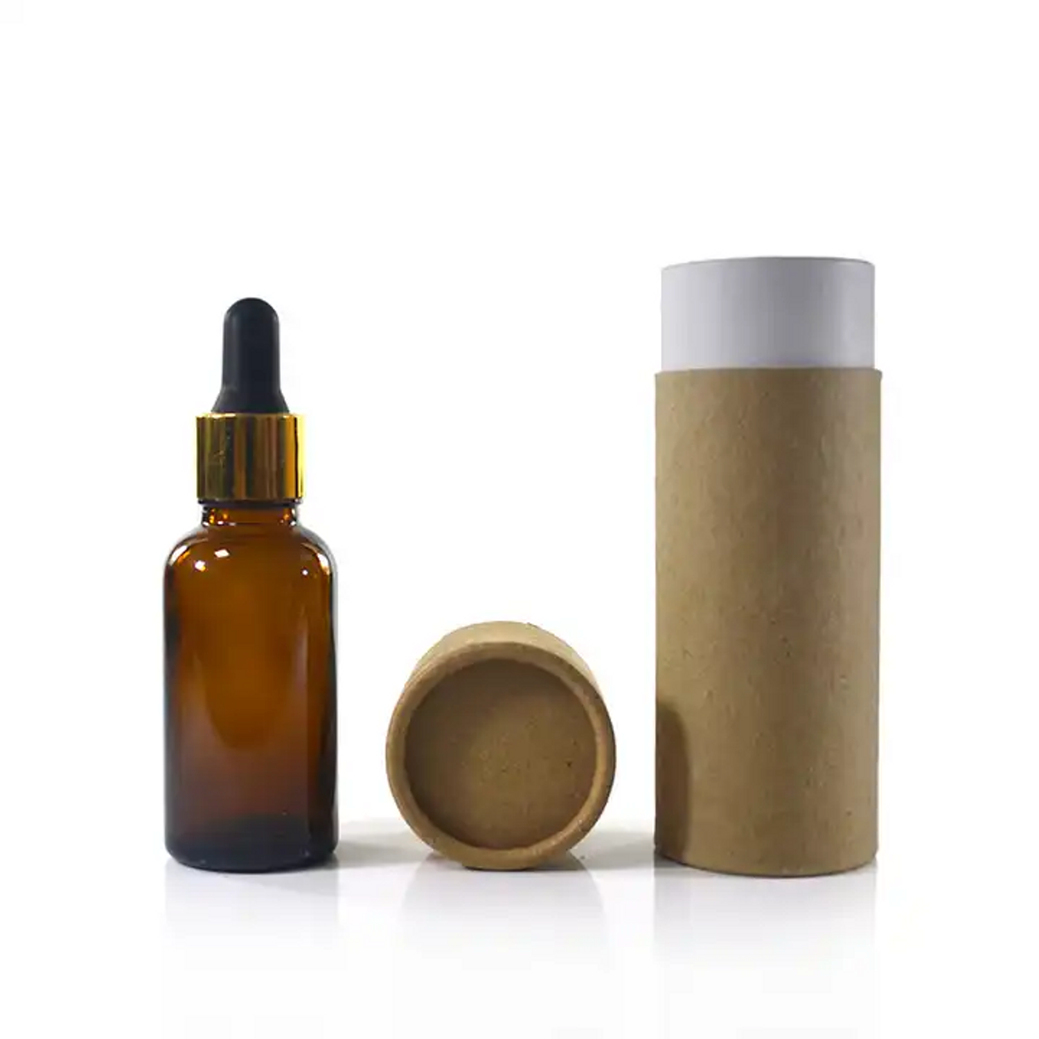 Wholesale Small Size Recyclable Material Oil Bottle Paper Tube Packaging