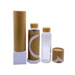 Custom Cylinder Shaped Kraft Paper Glass Bottle Packaging Gift Round Tube